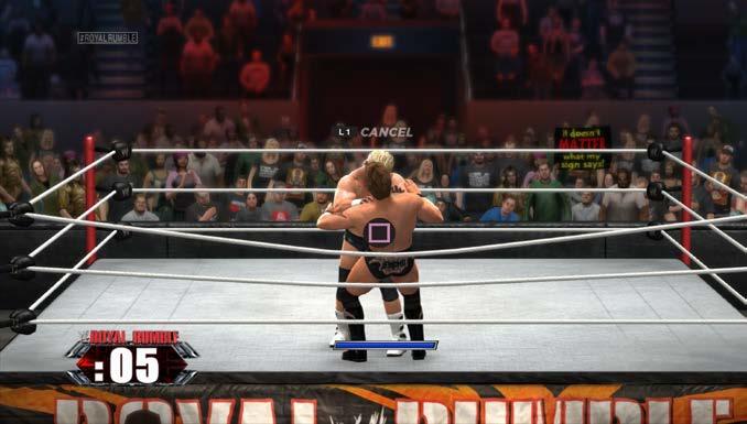 Anything goes, as long as you don t leave the ring once you enter! Once the opponent is near the flames, you must press S when the cursor on the meter reaches the target area.