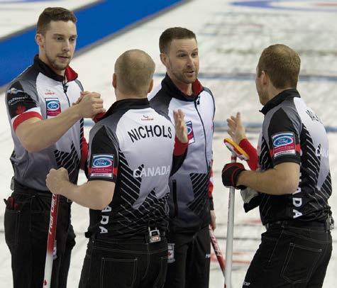Page 2 2017 Ford World Men s Curling Championship Y OPNR SATURDAY, APRIL 8, 2017 World Men s Curling Championship PAG 1-2 GAM One win from glory Gushue on brink of firs world ile afer clinical vicory