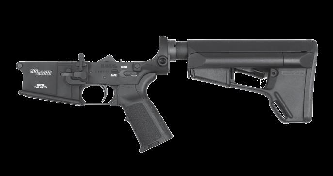 The SIG716 is equipped with a telescoping butt stock. The butt stock may vary depending on the model.