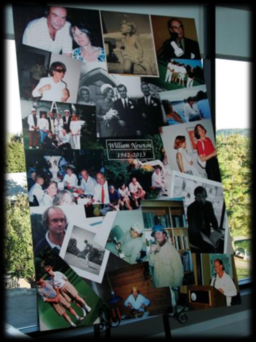 Bill Newton memoriam collage on display