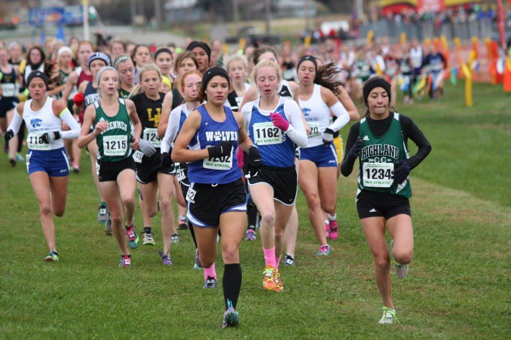 Hebron November 1 - A cold windy November day made for challenging cross country races for the 86th Boys and 37th Girls Ohio High School Athletic Association State Cross Country Championships.