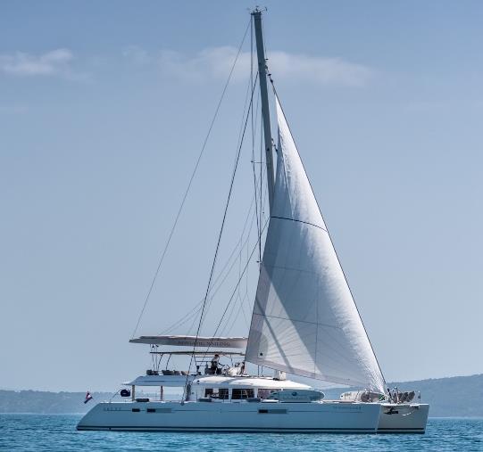 Includes large sliding glass door Large and practical foredeck cockpit Transom platforms specially designed for safe boarding BELOW DECKS a great layout with 4 cabins ensures that each guest finds