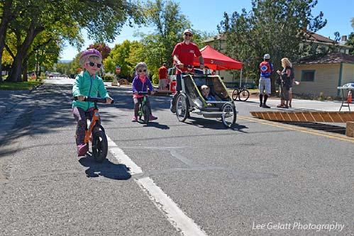 The event showcased the connection from Colorado Mesa University to Downtown and offered a number of activities along the route and at Washington Park, such as a bike rodeo, food trucks,