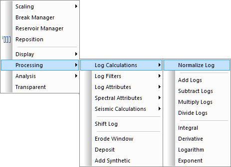 1.3 Log calculations A number of basic mathematical functions are available in Log Calculations. Mathematical operations can be performed for each log Data Pane.