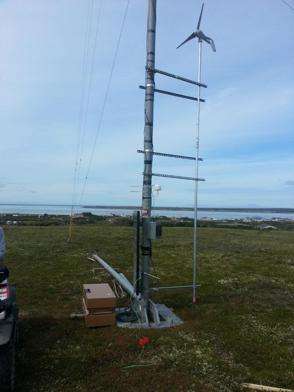 Egegik, Alaska Wind Resource Assessment Report Egegik met tower, photo by