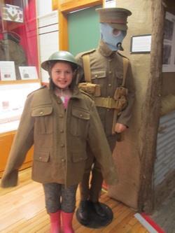 A detailed history lesson was provided by Harvey McLeod on the 1916 version of the WW I trench display and