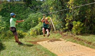 The eight-line course is Kauai s longest zipline, traveling over 2,000 feet and across the largest inland body of water in