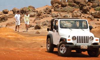 OFF ROAD ADVENTURES This guided tour gives you the opportunity to experience Lanai s most spectacular and isolated scenery.