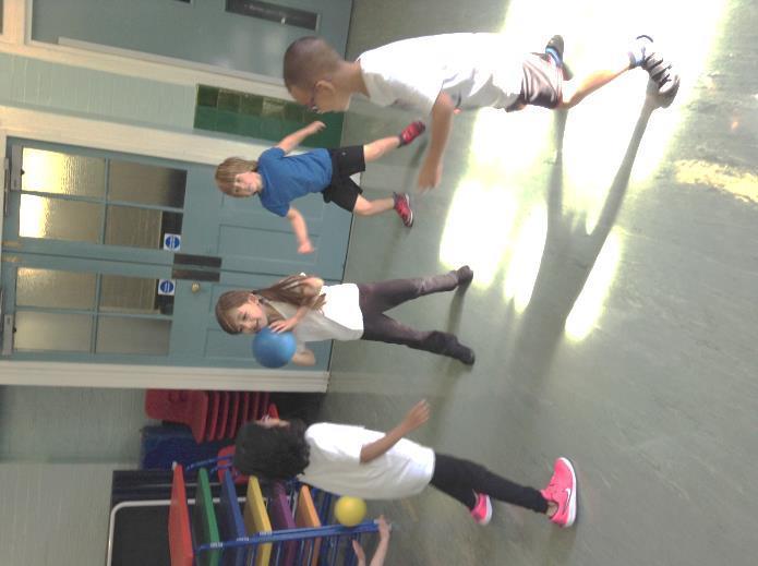 We practised ball games and worked