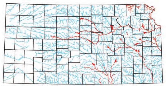 ANS WATERS MAP OF ANS WATERS Kansas Waterways with Invasive Species Present (ASIAN CARP, WHITE PERCH or ZEBRA MUSSEL) ALLEN COUNTY ATCHISON COUNTY Independence Creek Lang Hollow Creek Little Walnut