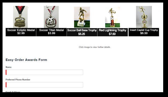 End of Season Trophies or Medals Crown Trophy & Awards of Raleigh Locally owned and operated NCFC Youth Official Awards Supplies Three ways to order: 1. Visit them in-store (Creedmor Rd) 2.