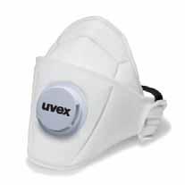 uvex silv-air premium Respirators in protection class FFP 3 8765310 uvex silv-air 5310 particle-filtering flat-fold mask for small to medium face shapes wide, seamless headband for ensuring a