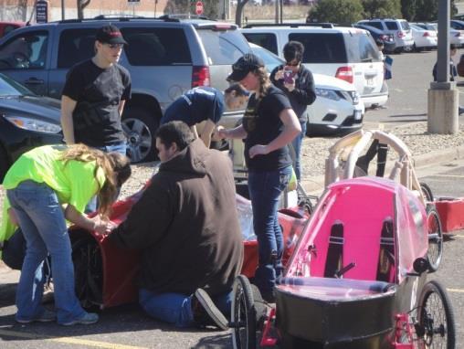 Unfortunately, the students that were most involved with the electric car could not attend for personal reasons, but other students were able to step up and help them out at the competition.