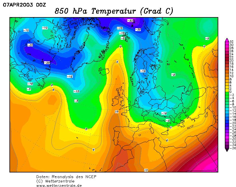 This field of high pressure moves slowly to the east and forms a nucleus of 1030 mb that covers the whole Scandinavian Peninsula.