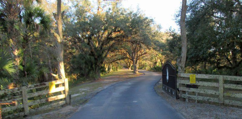 About a mile East of the sporting clay fields is another entrance to Quail Creek Plantation, which leads