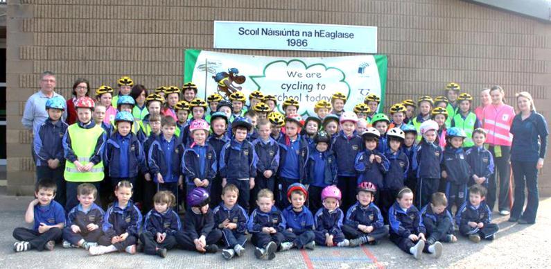 Green Schools Travel Results Survey of 10,000 pupils 27% decrease in car use 30% increase in walking 25% increase in cycling Initiatives Aglish National School,