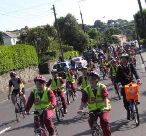 Town Mayor took part in Cycle on Wednesday launch Car Walk