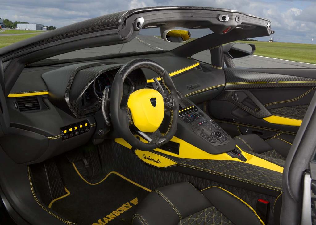 The INDIvidual interior programme for your Lamborghini Aventador Interior The Lamborghini refinement program finds a perfect fulfilment in the extensive interior applications.