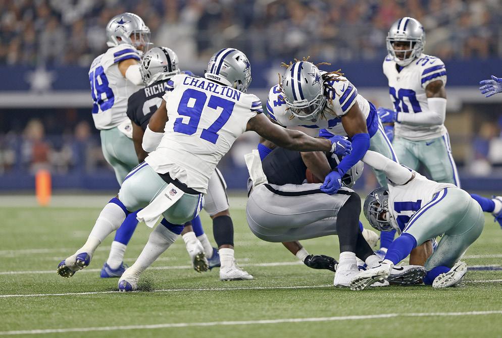 Dallas 20, Arizona, 18 - Veteran corners Orlando Scandrick and Nolan Carroll did not play (coaches decision), so Anthony Brown and second round rookie Chidobe Awuzie earned the starts in their place.