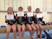Sophie Leonard - 1st bars, 2nd Beam and 2nd Overall Shannon Bielby - 3rd Floor Hannah Proctor - 1st Bars, 2nd Beam and