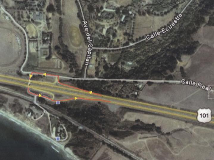 To Parcel 7 DE To Las Varas Ranch interchange Figure 4.11-2. Use of El Capitan Ranch interchange for northbound motorists to turnaround and access Las Varas Ranch without crossing traffic.
