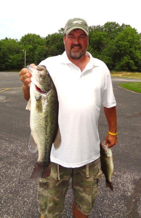 I N F O Big Bass (continued) Bryan Slaughter won Big Bass on Sunday and for the weekend AGAIN. Bryan s bass weighed 3.91 pounds and was caught on a 10.5 June Bug Mega Worm.