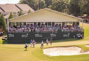 Entertain Your Clients 18 TH GREEN SKYBOX Premium VIP Experience Climate controlled area with sofas, televisions and wifi Catered