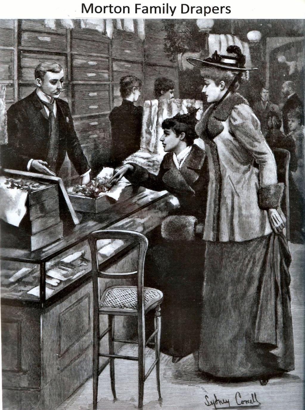Page 4 An illustration of a typical Victorian Draper s Shop Jessie Morton moved to Wanstead Essex after her husband died and in 1911 was living at Bransfield