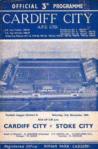 21st November 1959 Cardiff 