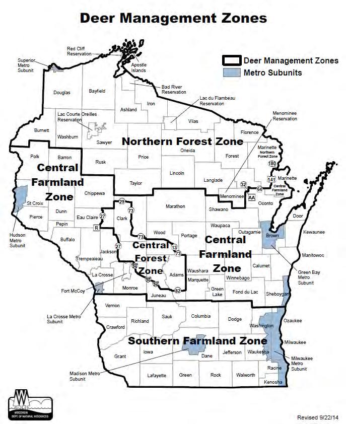 DEER POPULATION SIZE 2013 statewide, post-hunt population: