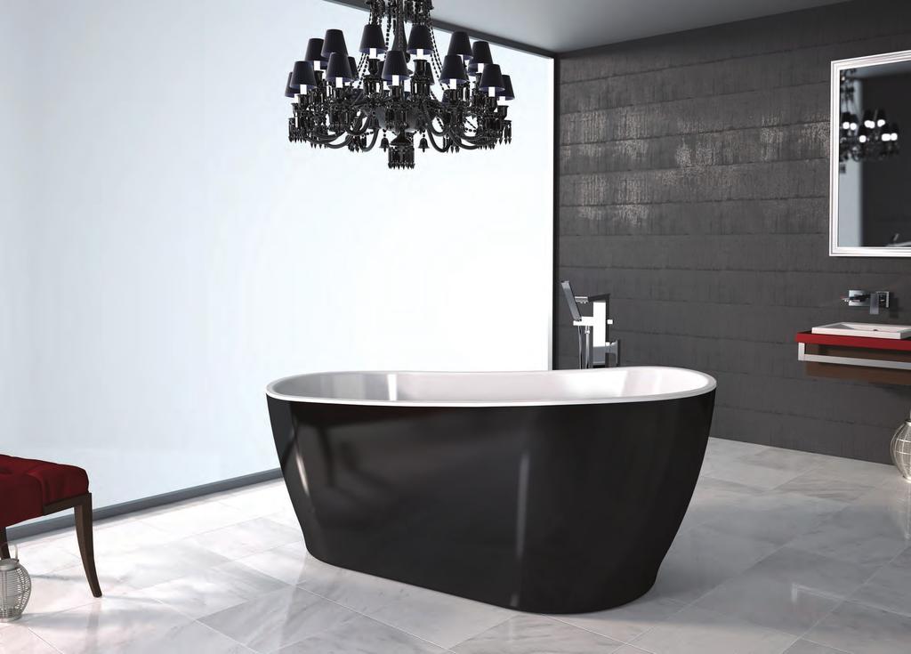 Noir Freestanding A seamless freestanding bath with subtle high back and organic, tapered design for a deep, relaxing soak.