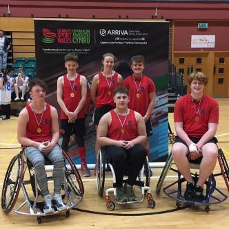 One of Kieran s strongest attributes is his ability to work as part of a team and on April 4th, Ysgol Uwchradd Bodedern s wheelchair basketball team- Sean Cai, Harvey, Gemma, Keiran and Thomas won