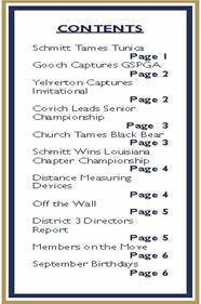 Official Publication of the Junior Foundation Vol. 4, Issue 8 February 2013 Junior Tour Edition Junior Tour Director New Additions To website www.wiscjuniorgolf.