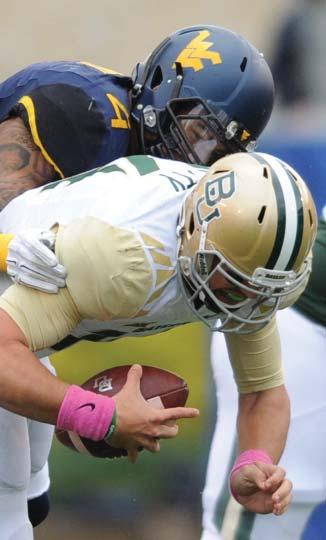 Game No. 7: West Virginia 41, No. 4/4 Baylor 27 MORGANTOWN, W.Va. (Oct. 18, 2014) - West Virginia put together its best defensive performance of the season and knocked off No.