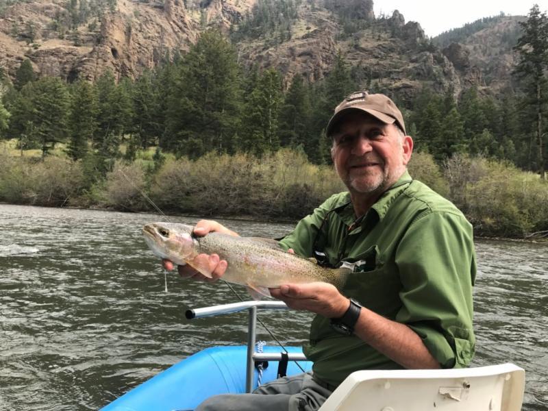 Lou Arcangeli with a nice Red Mike Williams on the Shoshone River out of Cody Tips, Instruction, etc.