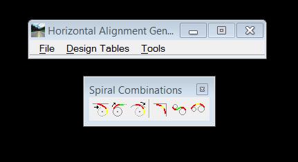 Select Tools>Spiral Combinations Spiral Combination Tools Automatic Save Feature The alignment tools shown in this