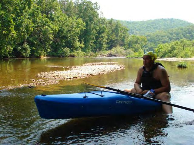 I would highly (L to R) David Cobb, Zack Myers, Michelle Myers paddle the Jack's Fork River.