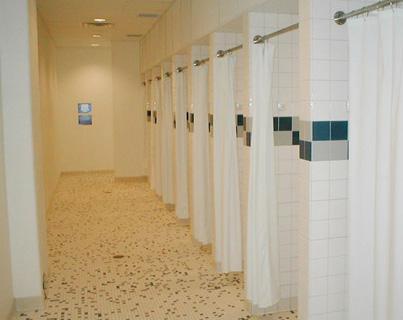 (See Figure 14) Applicability: Showers are especially important in places of employment where employees commute by bicycle such as Office buildings Medical centers/hospitals