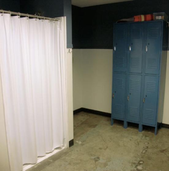 Location: Clothing lockers should always be located within close proximity of: Shower facilities. If there are separate showers for each gender, there should also be separate clothing lockers.