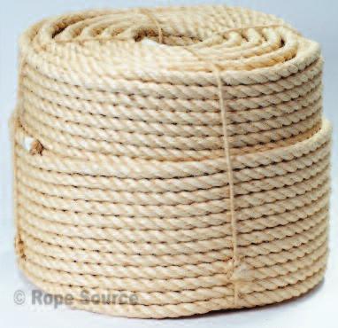 Sisal Rope Range Sisal makes for a very strong durable and hard wearing three strand rope ideal for general purpose use.