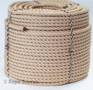 Polyhemp / Hempex Rope Range Our synthetic hemp rope is a three strand rope that does not shrink in length or expand in diameter when wet.