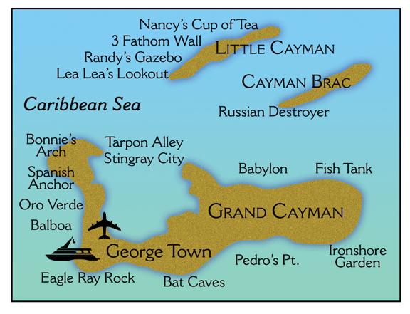 WHERE ARE THE CAYMAN ISLANDS? The Cayman Islands is a British Crown Colony made up of three islands. Grand Cayman is located 480 miles south of Miami.