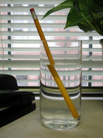 Refraction Refraction- The bending of a wave as it moves from one medium into another Ex: Pencil in glass of water looks like it is bending Light waves