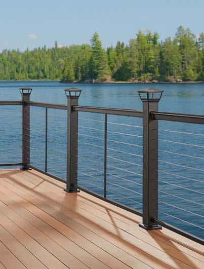 ALUMINUM A210 Square Aluminum Balusters, 4" Glass Slats, Horizontal Cable 36" Residential 42" Commercial Meets IBC, IRC Standards 4', 6', 8' Level 4', 6', 8' Stair KITS INCLUDE:
