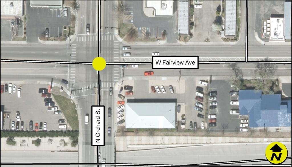 Project Name Fairview Ave / Orchard St Project Purpose Date Scoped 7/31/17 Improve pedestrian connectivity and safety when crossing this GIS Number IN205-104 intersection.