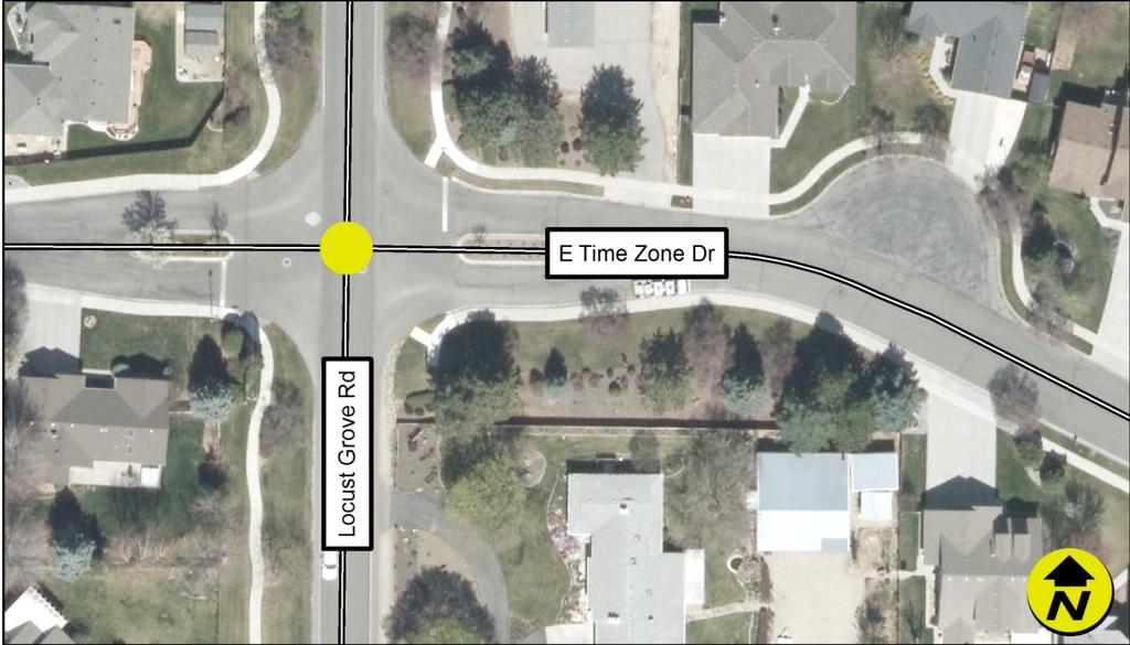 Project Name Locust Grove Rd / Time Zone Dr (Pedestrian Crossing) Project Purpose Date Scoped 7/11/17 GIS Number CM217-56 Requestor WASD Improve pedestrian connectivity and safety for students