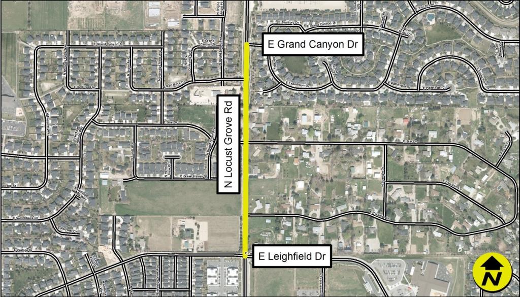 Project Name Locust Grove Rd, Leigh Field Dr / Grand Canyon Dr Project Purpose Date Scoped 7/19/17 GIS Number CM217-46 Requestor WASD Improve pedestrian connectivity and safety for students attending