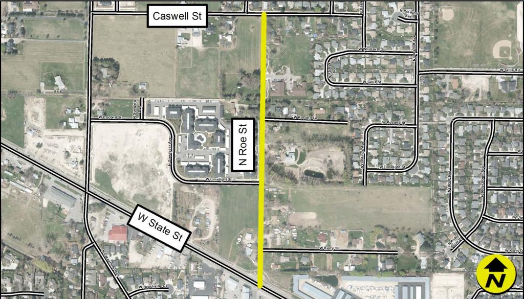 Project Name Roe St, State St / Caswell St Project Purpose Date Scoped 7/17/17 GIS Number CM214-30 Requestor BSD Improve pedestrian connectivity and safety for students attending Shadow Hills