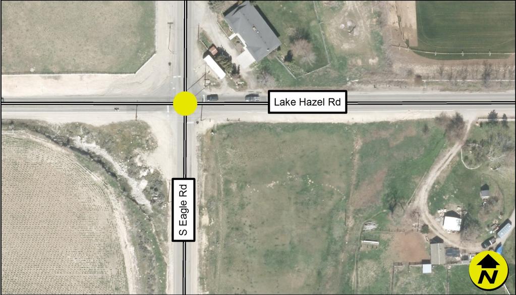 Project Name Lake Hazel Rd / Eagle Rd Project Purpose Date Scoped 7/11/17 GIS Number IN216-01 Requestor Internal Improve safety and traffic flow at the intersection of Lake Hazel Rd and Eagle Rd in