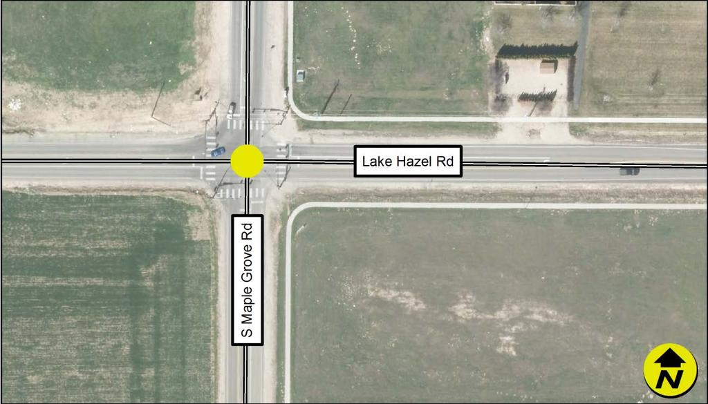 Project Name Lake Hazel Rd / Maple Grove Rd Project Purpose Date Scoped 7/28/17 Improve traffic flow in accordance with the 2016 Capital GIS Number IN205-69 Improvements Plan.